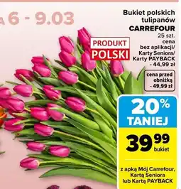 Carrefour Bukiet polskich tulipanów różowych oferta