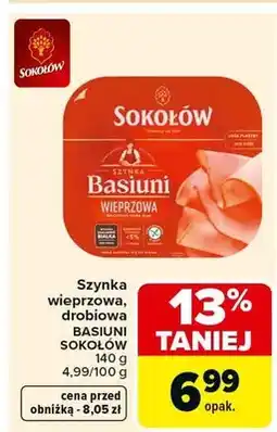 Carrefour Szynka wieprzowa, drobiowa oferta