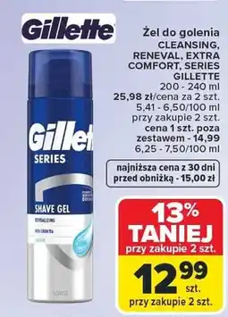 Carrefour Żel do golenia CLEANSING, RENEVAL, EXTRA COMFORT, SERIES różne rodzaje oferta