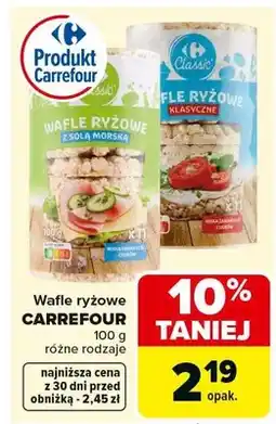 Carrefour Wafle ryżowe klasyczne oferta