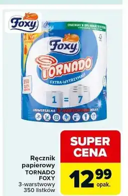 Carrefour Ręcznik papierowy Tornado 3-warstwowy 350 listków oferta