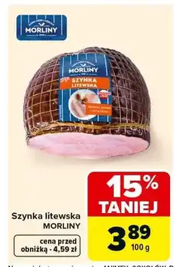 Carrefour Szynka litewska oferta