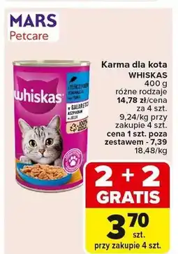 Carrefour Karma dla kota Whiskas różne rodzaje oferta