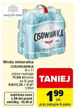 Carrefour Woda mineralna niegazowana oferta