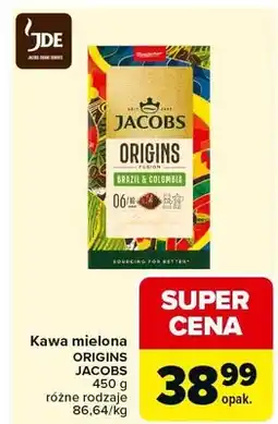 Carrefour Kawa mielona Origins Brasil & Colombia oferta