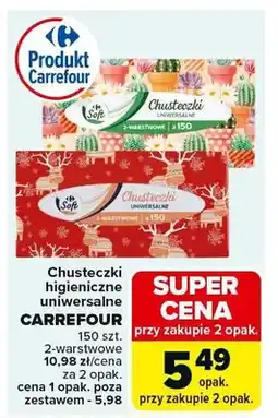 Carrefour Chusteczki higieniczne uniwersalne oferta