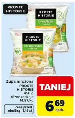 Carrefour Zupa mrożona różne rodzaje oferta