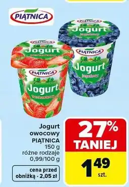 Carrefour Jogurt owocowy różne rodzaje oferta