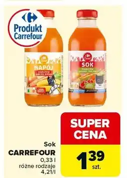 Carrefour Sok marchew, jabłko, banan oferta