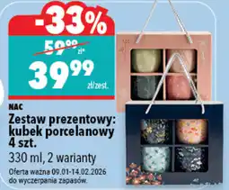 Biedronka NAC Zestaw prezentowy: kubek porcelanowy oferta