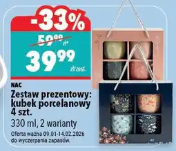 Biedronka Zestaw prezentowy: kubek porcelanowy 4 szt. 330ml, 2 warianty oferta