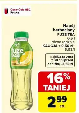 Carrefour Napój herbaciany różne rodzaje oferta