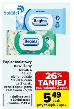 Carrefour Papier toaletowy nawilżany różne rodzaje oferta