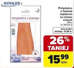 Carrefour Polędwica z łososia wędzona na zimno KOHLER oferta