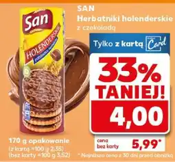 Kaufland SAN Herbatniki holenderskie z czekoladą oferta