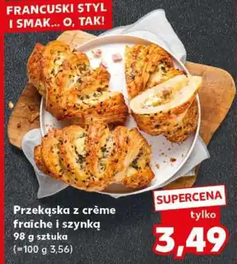 Przekąska z crème fraîche i szynką