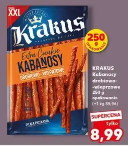 Kaufland KRAKUS Kabanosy drobiowo- -wieprzowe 250 g opakowanie oferta