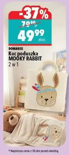 Biedronka Koc poduszka MOOKY RABBIT oferta