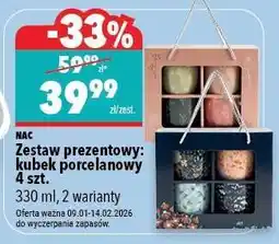 Biedronka Zestaw prezentowy: kubek porcelanowy 4 szt oferta