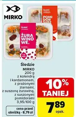 Carrefour Śledź z suszonymi pomidorami Mirko oferta