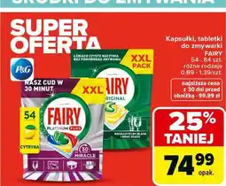 Carrefour Tabletki do zmywarek lemon Fairy All In 1 oferta