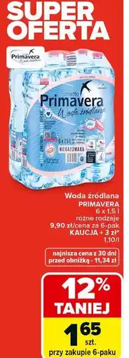 Carrefour Woda niegazowana Primavera oferta