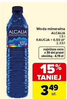 Carrefour Woda niegazowana Alcalia oferta