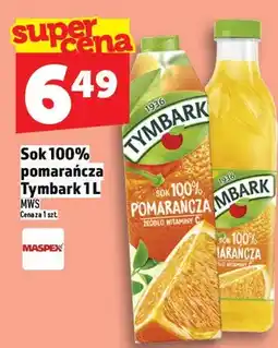 Topaz Sok 100% pomarańcza Tymbark oferta