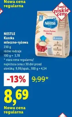 Lidl Kaszka mleczno-ryżowa różne rodzaje oferta