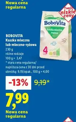 Lidl Kaszka mleczna lub mleczno-ryżowa różne rodzaje oferta