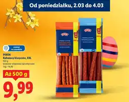 Lidl Kabanosy klasyczne, XXL drobiowo-wieprzowe lub wieprzowe oferta