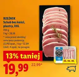 Lidl Schab bez kości, plastry, XXL oferta