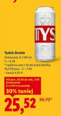 Lidl Piwo Tyskie Gronie oferta
