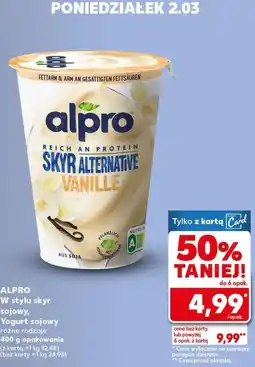 Kaufland ALPRO W stylu skyr sojowy, jogurt sojowy różne rodzaje oferta