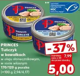 Kaufland PRINCES Tuńczyk w kawałkach w oleju słonecznikowym, w sosie własnym oferta