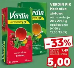 Kaufland VERDIN FIX Herbatka ziołowa różne rodzaje oferta
