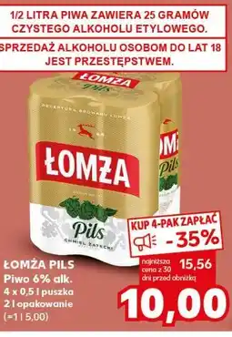 Kaufland Piwo Łomża Pils 4 x 0,5 l puszka oferta