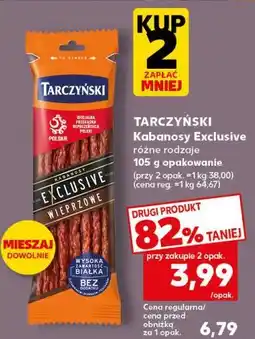 Kaufland Tarczyński Kabanosy Exclusive różne rodzaje oferta