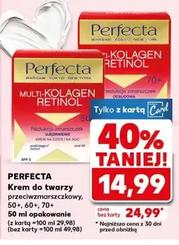 Kaufland PERFECTA Krem do twarzy przeciwzmarszczkowy 50+, 60+, 70+ 50 ml oferta