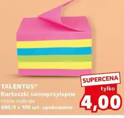 Kaufland TALENTUS Karteczki samoprzylepne różne rodzaje 480/4 x 100 szt oferta