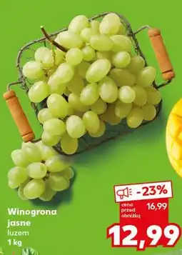 Kaufland Winogrona jasne luzem oferta