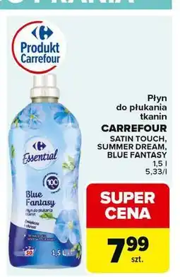 Carrefour Płyn do płukania tkanin satin touch Carrefour Essential oferta