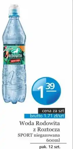 Specjał Woda rodowita z roztocza sport niegazowana oferta