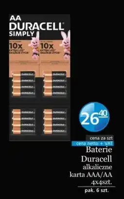 Specjał Baterie duracell alkaliczne karta AAA/AA oferta
