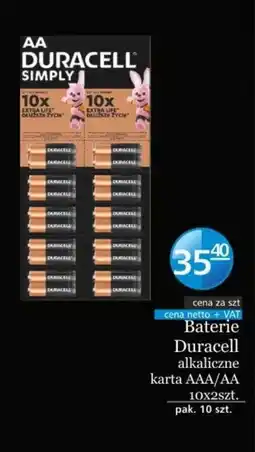 Specjał Baterie Duracell alkaliczne karta AAA/AA oferta