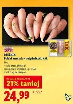 Lidl Rzeźnik Polski kurczak - polędwiczki, XXL oferta