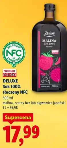 Lidl DELUXE Sok 100% tłoczony NFC oferta