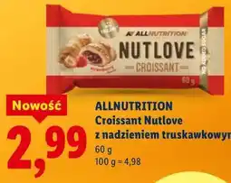 Lidl ALLNUTRITION Croissant Nutlove z nadzieniem truskawkowym oferta