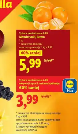 Lidl Mandarynki, luzem oferta