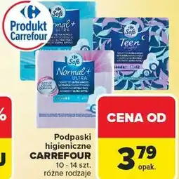 Carrefour Podpaski higieniczne CARREFOUR 10 - 14 szt. różne rodzaje oferta
